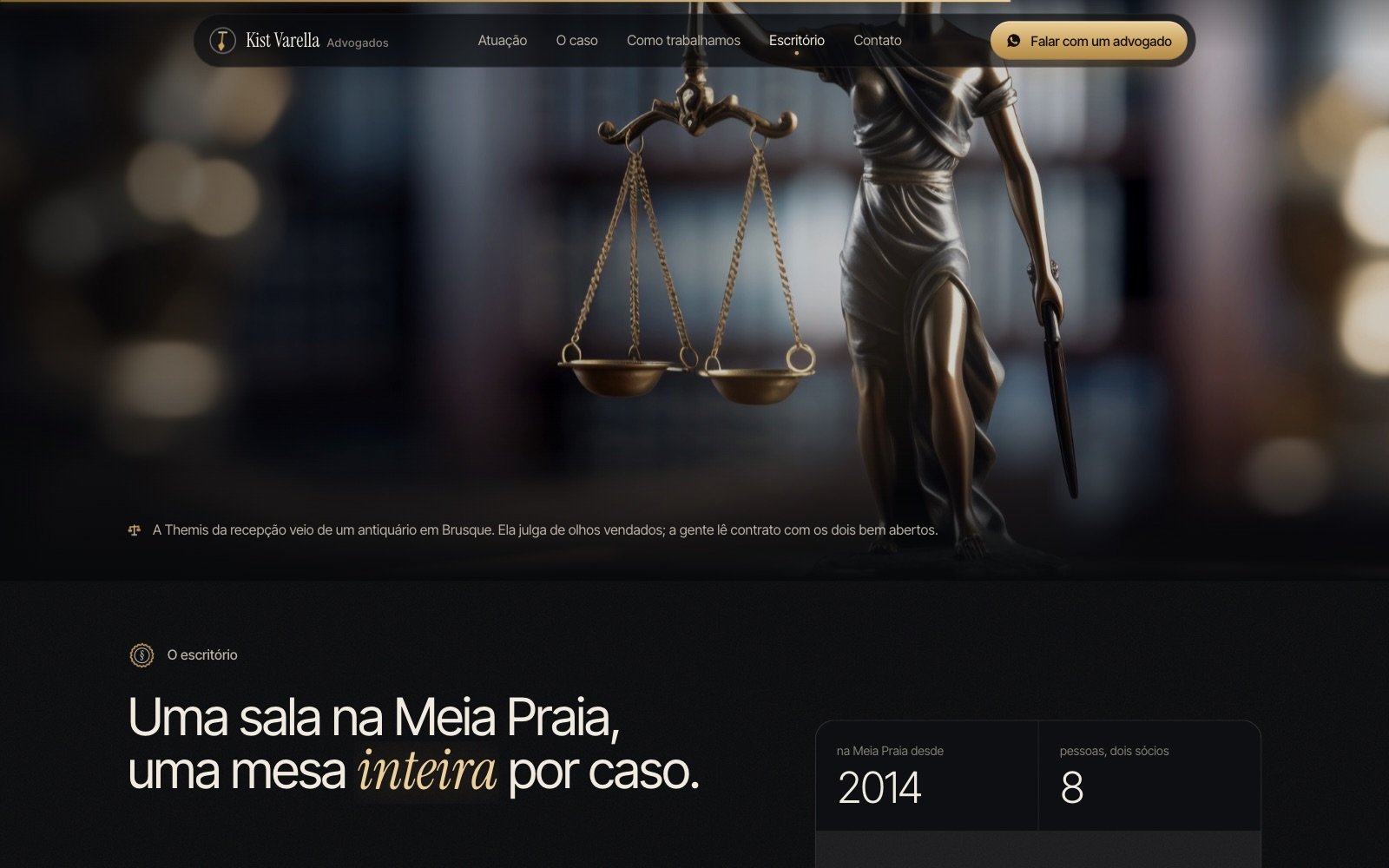 O escritório na Meia Praia — Kist Varella Advogados