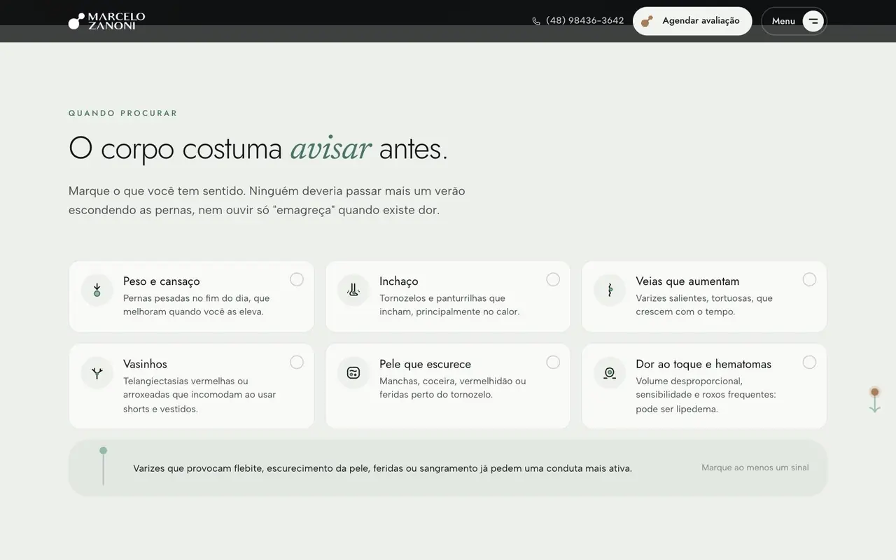 Sinais que o corpo dá antes, Dr. Marcelo Zanoni
